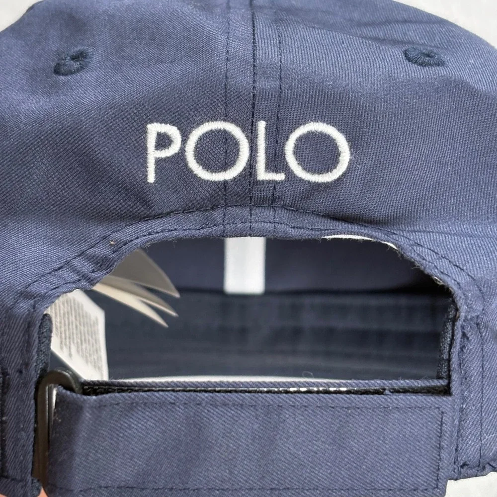 Polo Ralph Lauren US Open Tennis Hat Navy Blue Adjustable Baseball Cap Logo